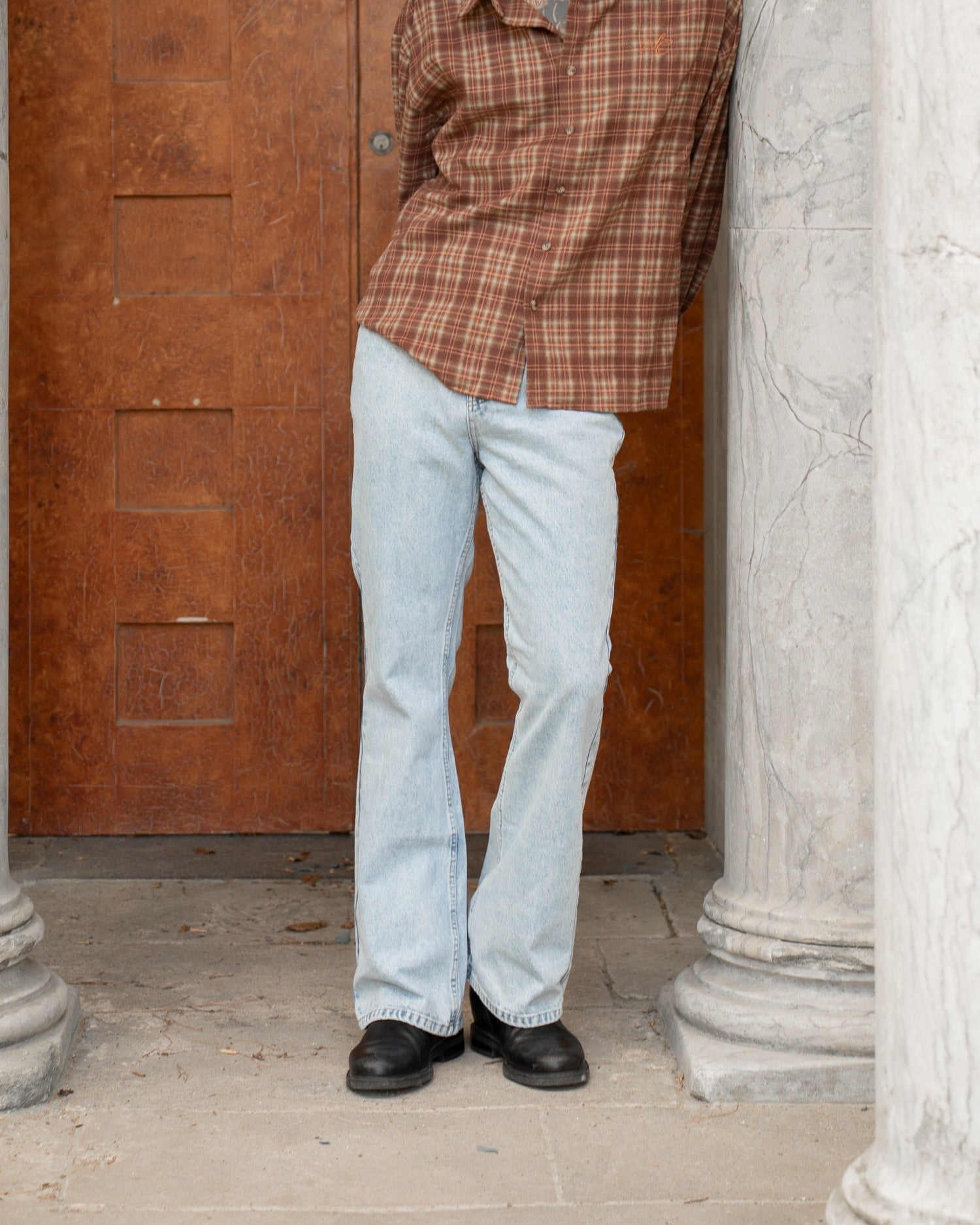 Bootcut Jeans hellblau